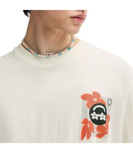 T-shirt Style Logo Nufloro Homme Blanc Hugo