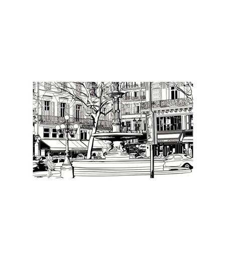 Papier Peint Sketch of Parisian Fountain II 270x450cm