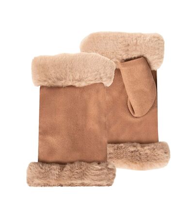 Isotoner Mitaines femme chauds, doublés imitation fourrure, taille unique