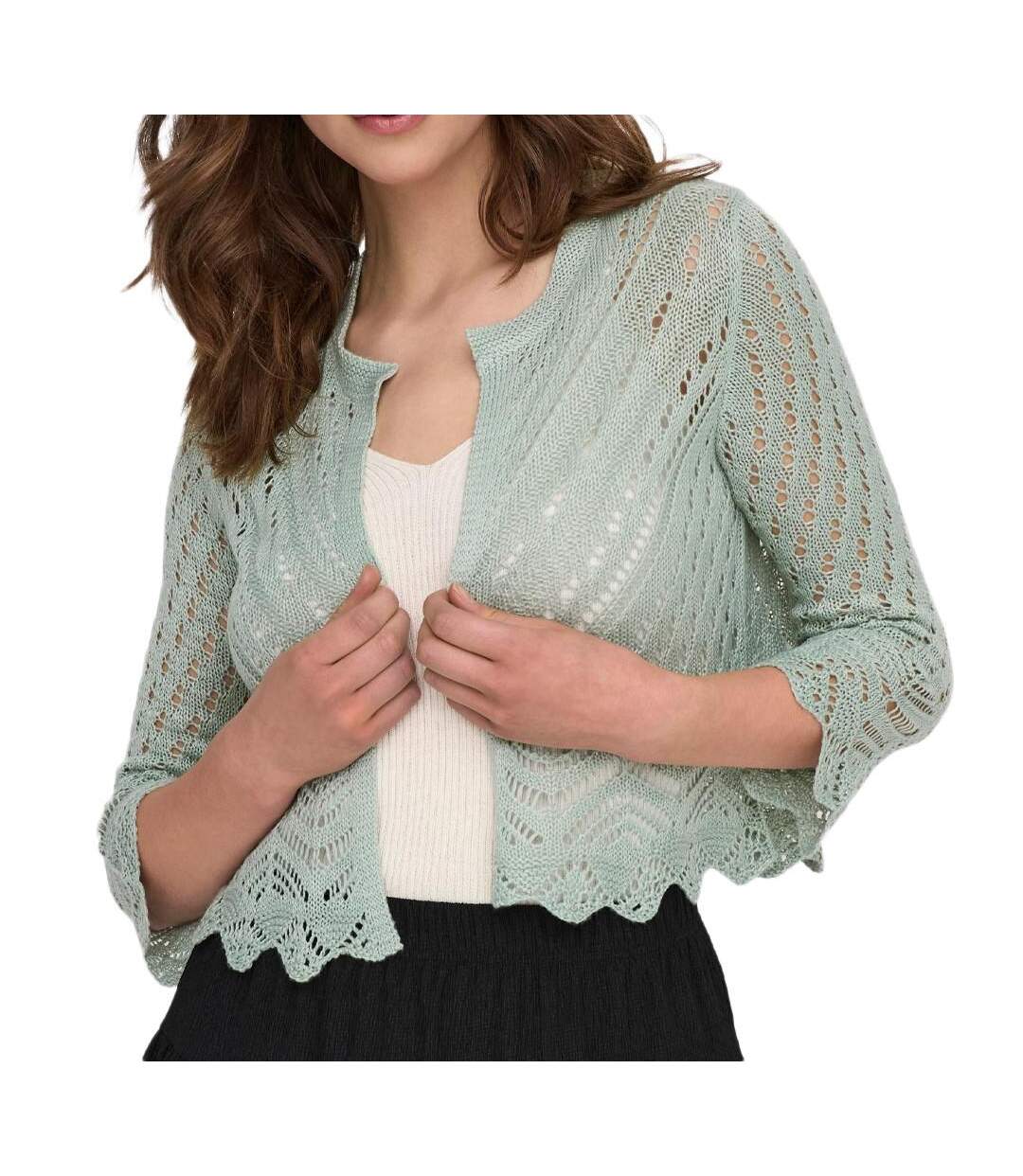 Cardigan vert femmejdy sun 3/4 cropped-1