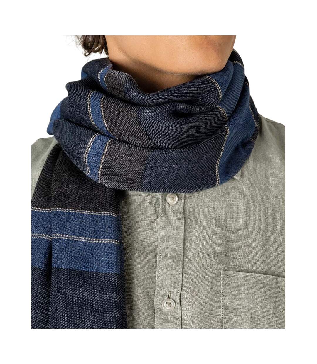 Écharpe Adulte Taille Unique Bleu Marron Spasso-3