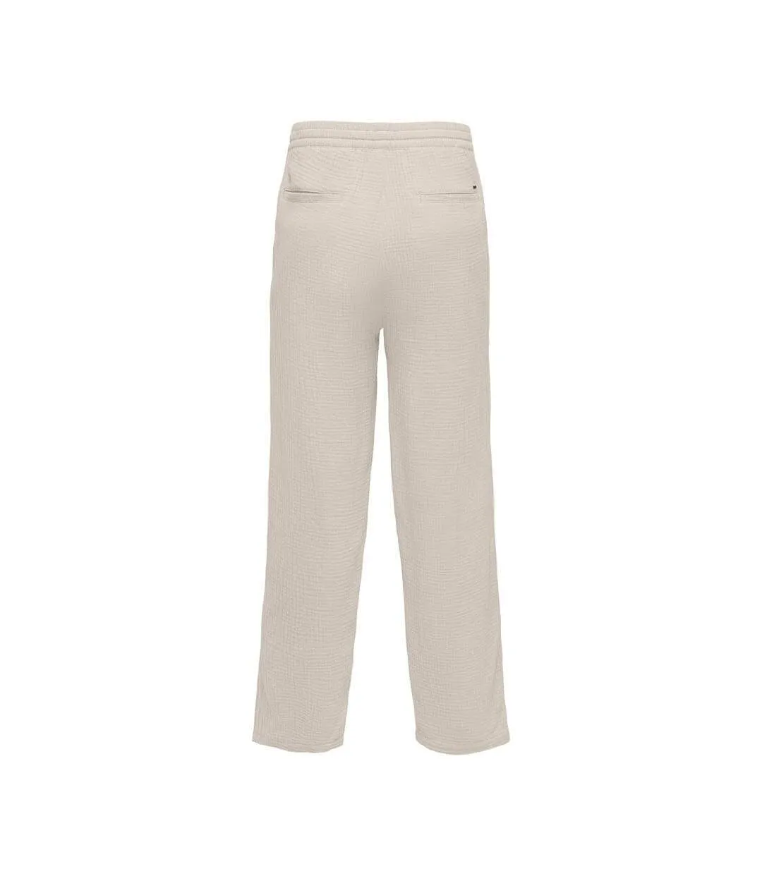 Pantalon fluide gaz de coton beige homme only & sons onssinus 0158-3
