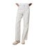 Womens/ladies Soleil Floral Wide Leg Jeans White Threadbare-2