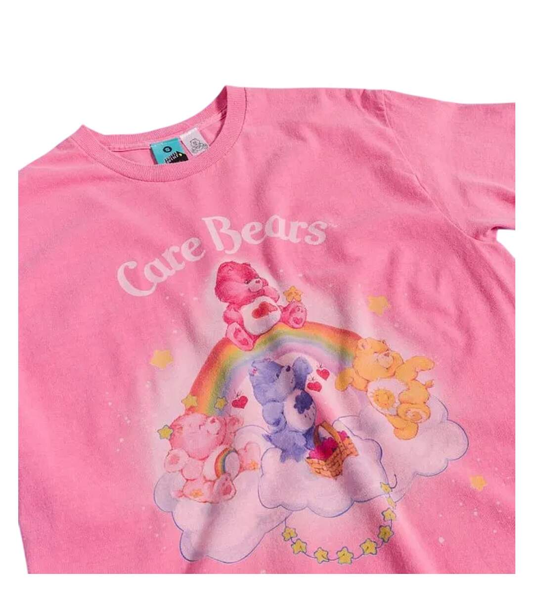 T-shirt Motif/style Nuage Arc-en-ciel Adulte Rose Care Bears-4