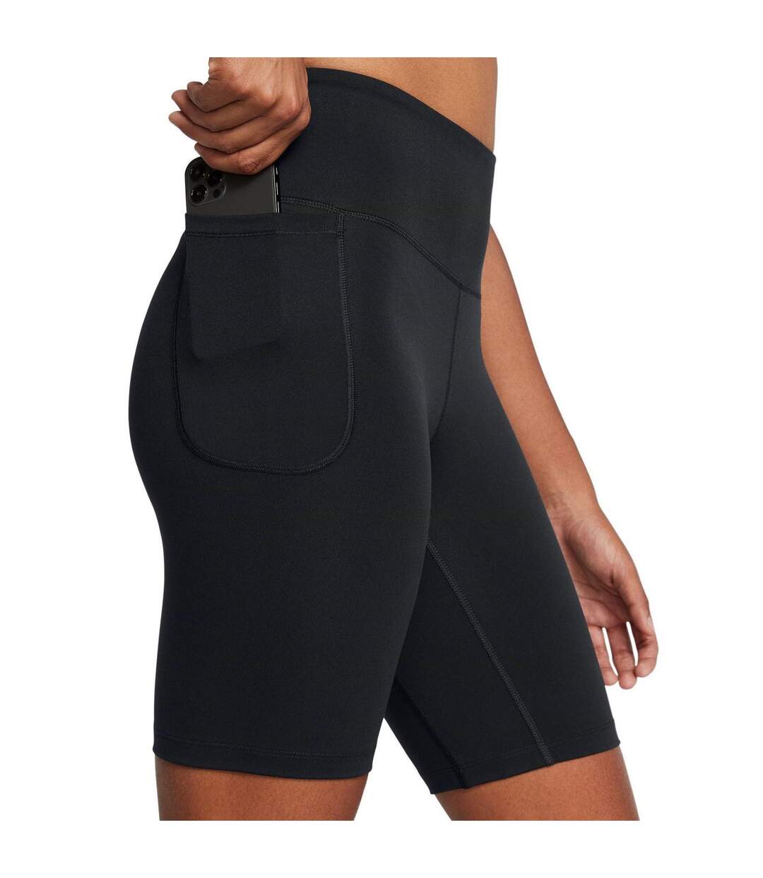 Womens/ladies Motion Performance High Waist Shorts Black Under Armour-4