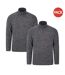 Pack of 2  Mens snowdon melange fleece top  black Mountain Warehouse