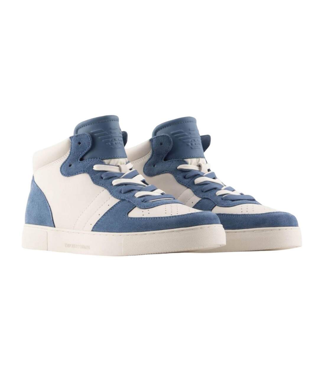 Baskets Homme Bleu Blanc Emporio Armani-1