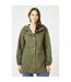 Maine Womens/Ladies Drawstring Waist Hooded Jacket (Khaki Green) - UTDH6545