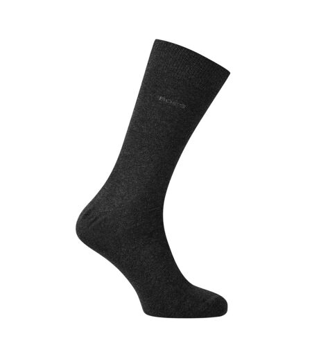 Lot De 2  Chaussettes Motif/style Uni Homme Anthracite Boss