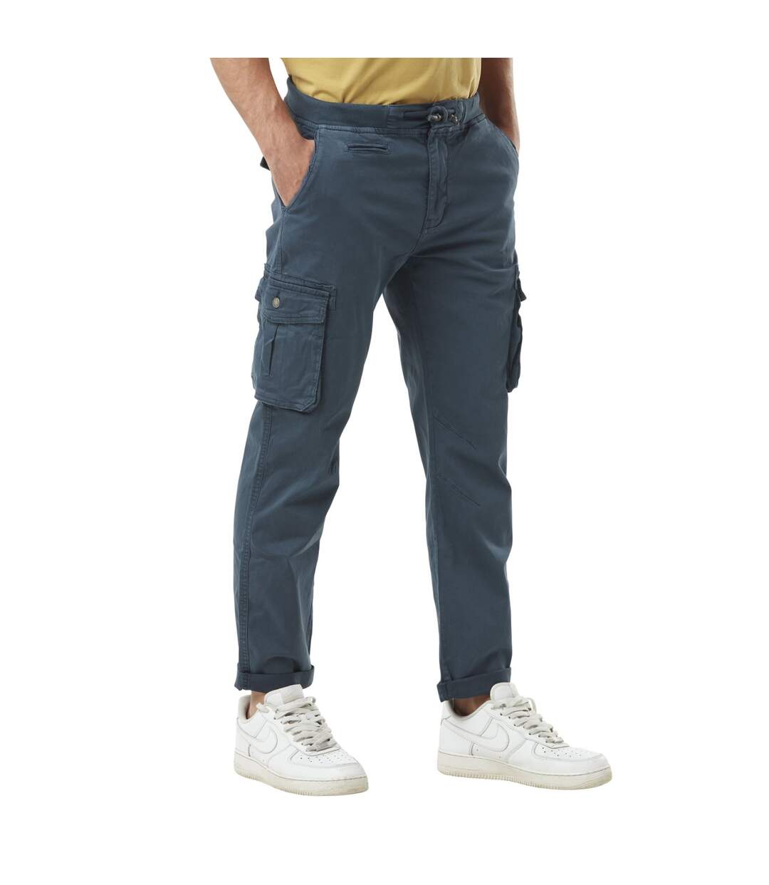 Pantalon cargo homme poches laterales avec écusson brodé en coton Ico Vondutch