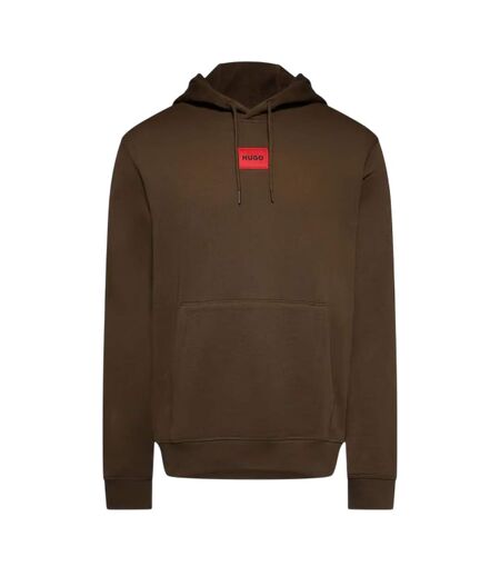 Mens Daratschi Regular Hoodie Brown Hugo