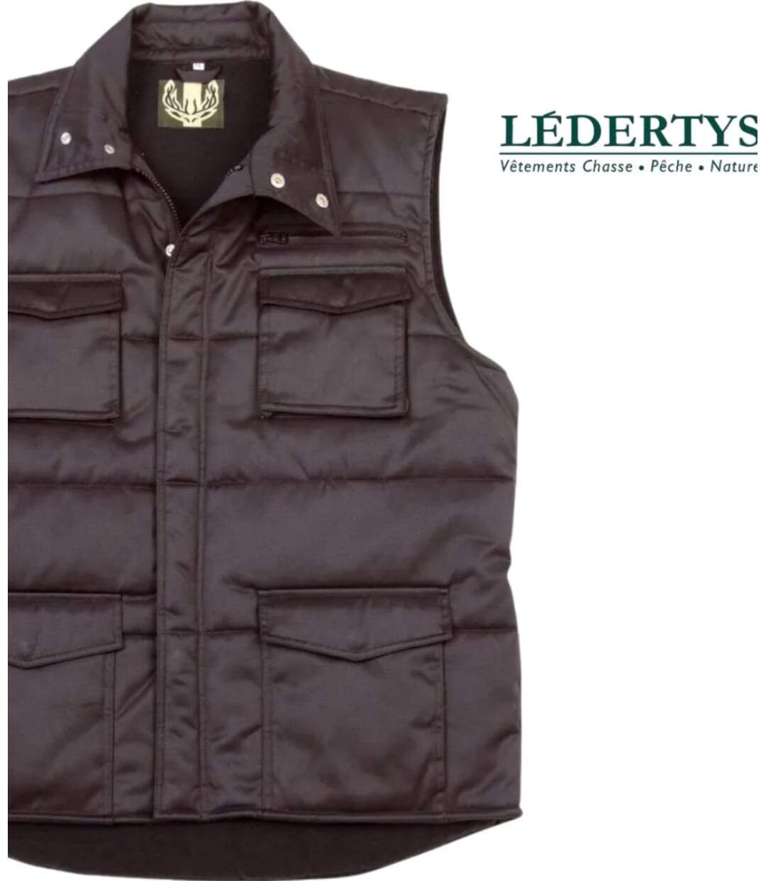 LEDERTYS TRUCKER P500  — Gilet sans manches noir : isolation matelassée et pan protège-reins-4