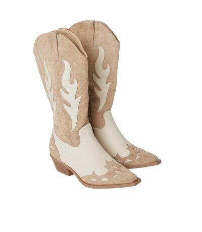 Bottes de cowboy kirrily femme taupe Dorothy Perkins