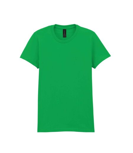 Womens/ladies Softstyle Plain Midweight T-shirt Irish Green Gildan