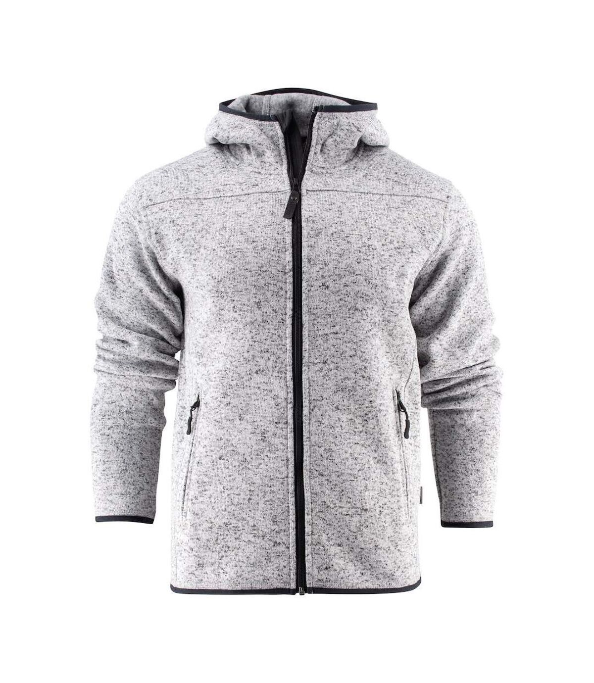 James Harvest Mens Richmond Melange Fleece Jacket (Gray)
