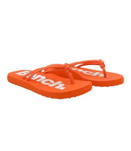 Womens/ladies Invisia Logo Flat Sandals Coral Bench