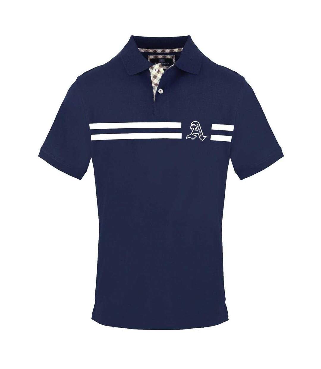 Polo Manches Courtes Homme Bleu Marine Aquascutum-1