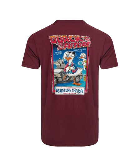 T-shirt quack to the future homme bordeaux sombre Weird Fish