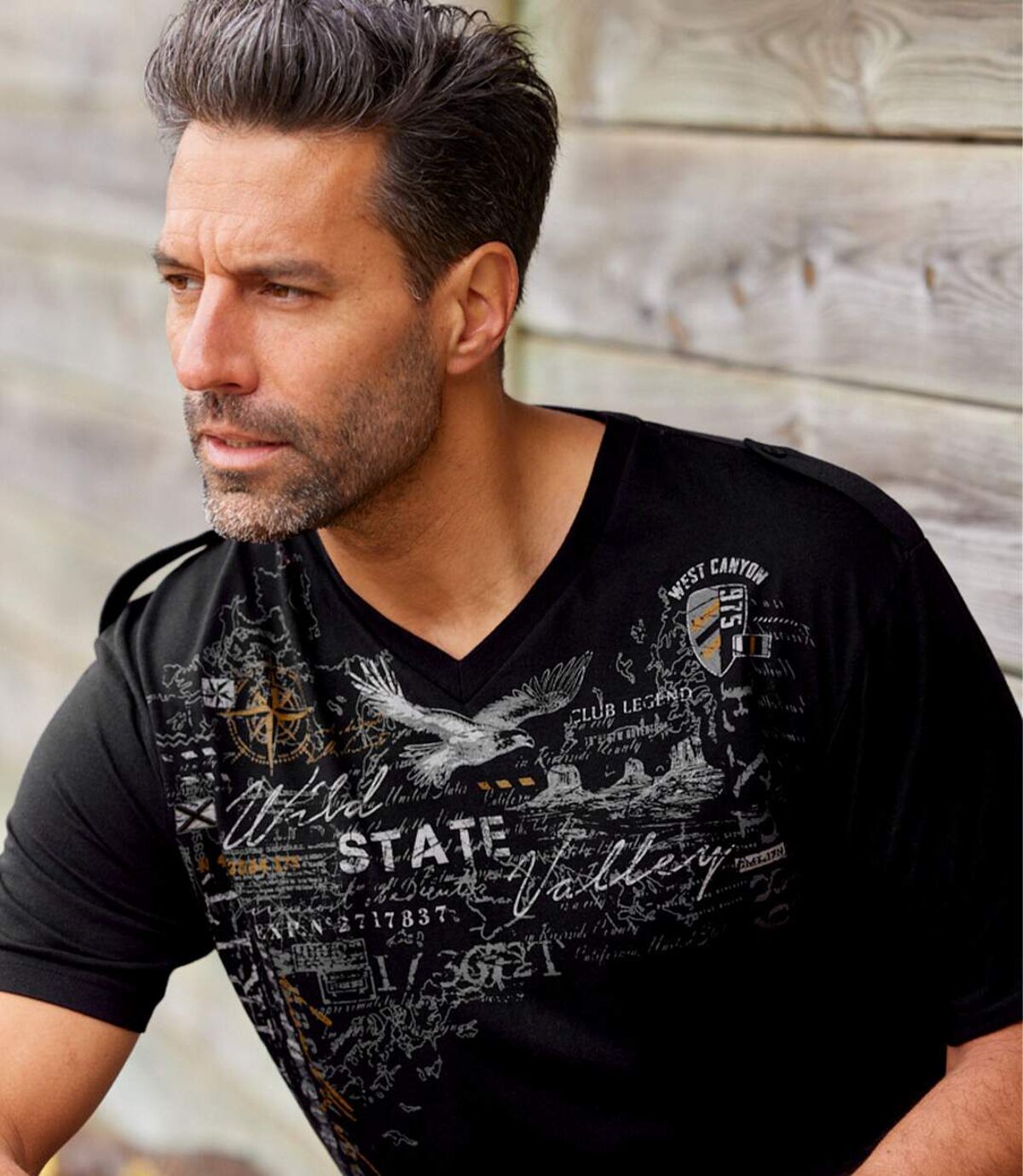 2er-Pack T-Shirts mit V-Ausschnitt Atlas For Men