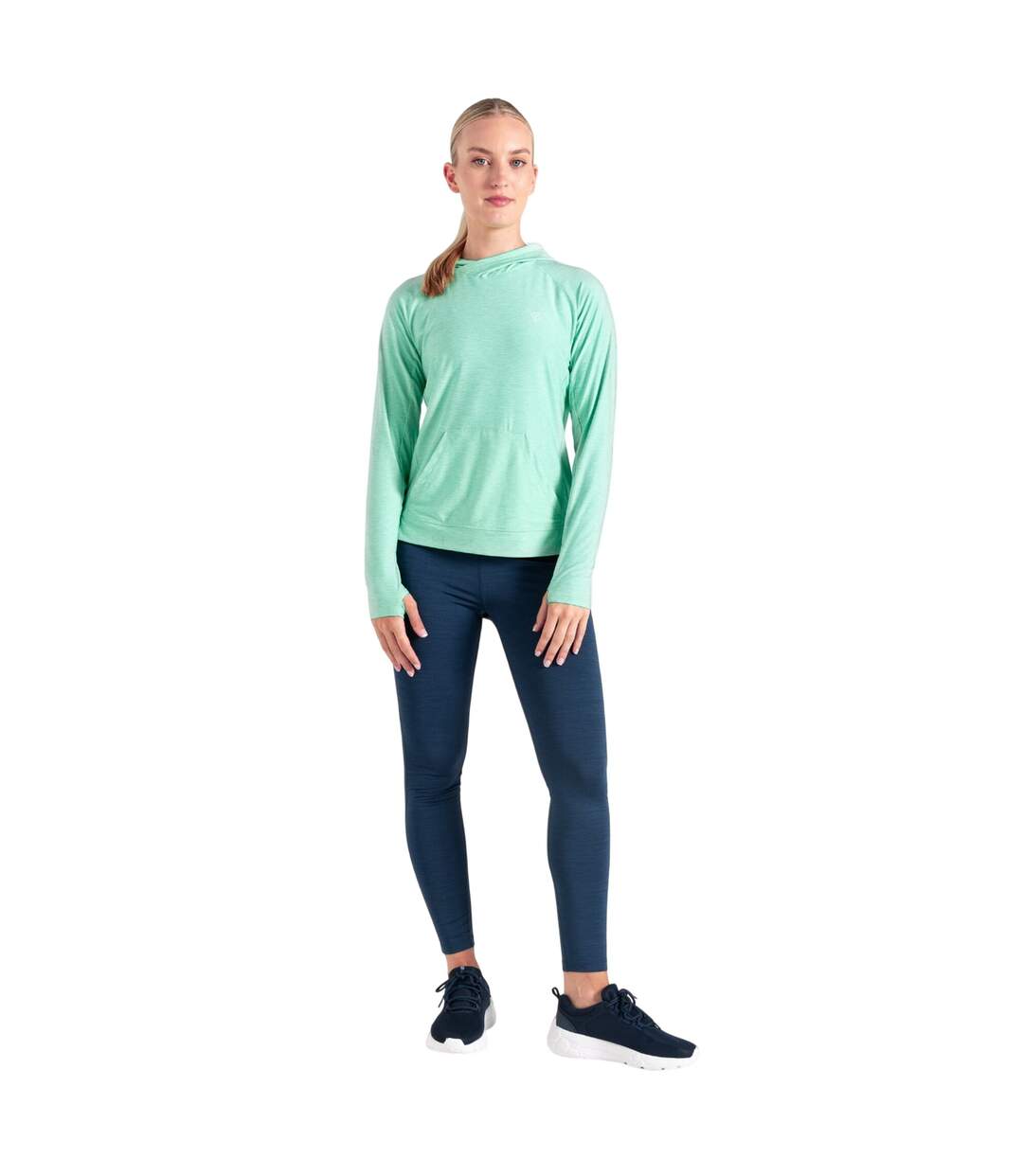 Sweat à capuche sprint city femme vert menthe chiné Dare 2b