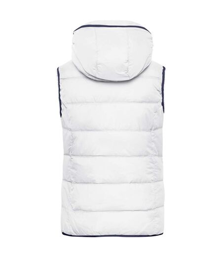 Veste Sans Manches Maritime Femme Blanc Bleu Marine James And Nicholson