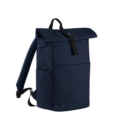 Premium Roll Top Recycled Backpack One Size Navy Bagbase
