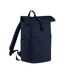 Premium Roll Top Recycled Backpack One Size Navy Bagbase-1