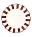 Lot de 6 Assiettes à Dessert Cleo 19cm Bordeaux & Blanc-1