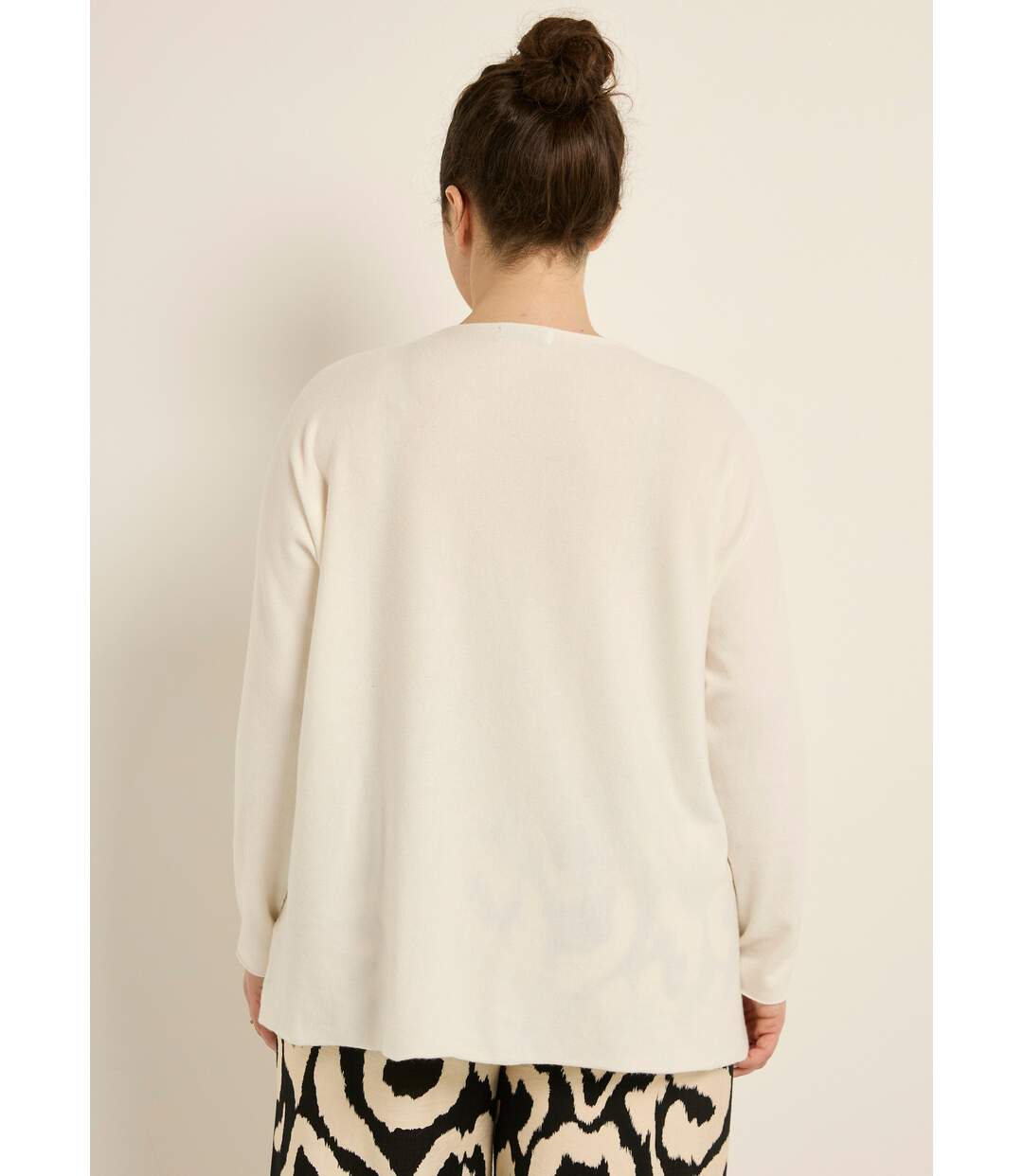 Pull tunique emmanchures descendues en maille-2