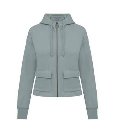 Womens/ladies full zip hoodie jade green Native Spirit
