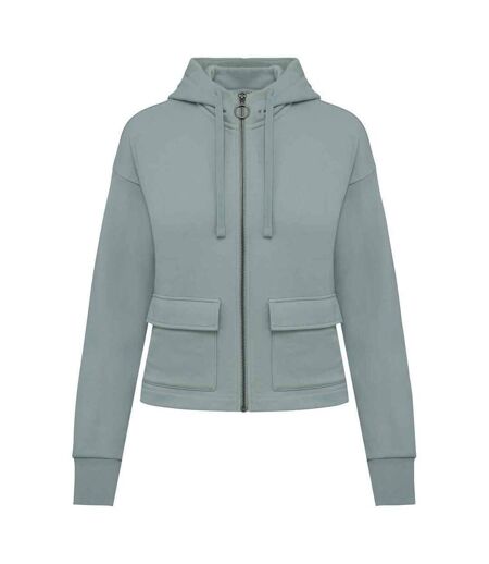 Womens/ladies full zip hoodie jade green Native Spirit