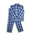 Ensemble De Pyjama Long Motif/style À Carreaux Homme Bleu Keanu-1