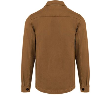 Veste worker écoresponsable délavée - Homme - PAT610 - marron washed sugar