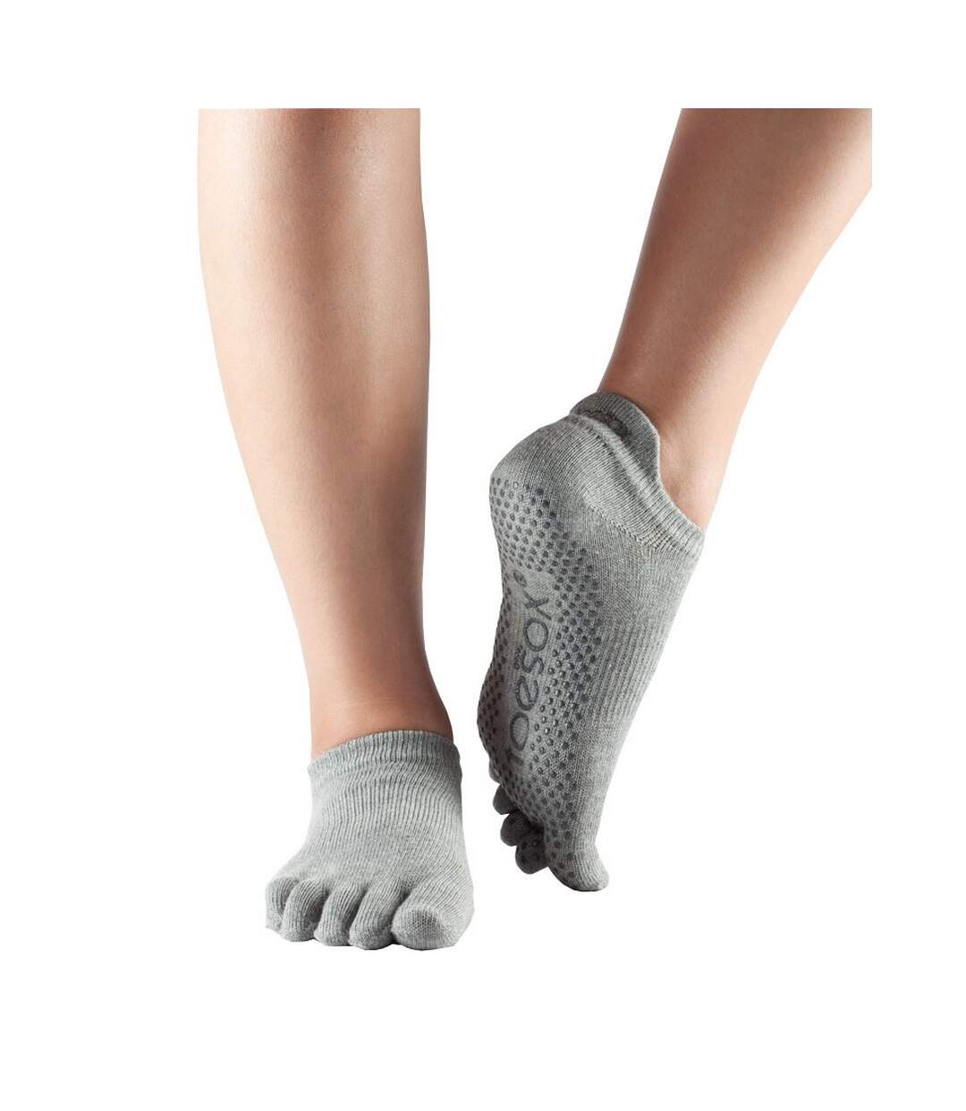 Toesox - Chaussettes à orteils - Femme (Gris Chiné) - UTMQ715-2