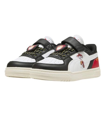 Childrens/kids Marshall Paw Patrol Trainers Black White Red Puma