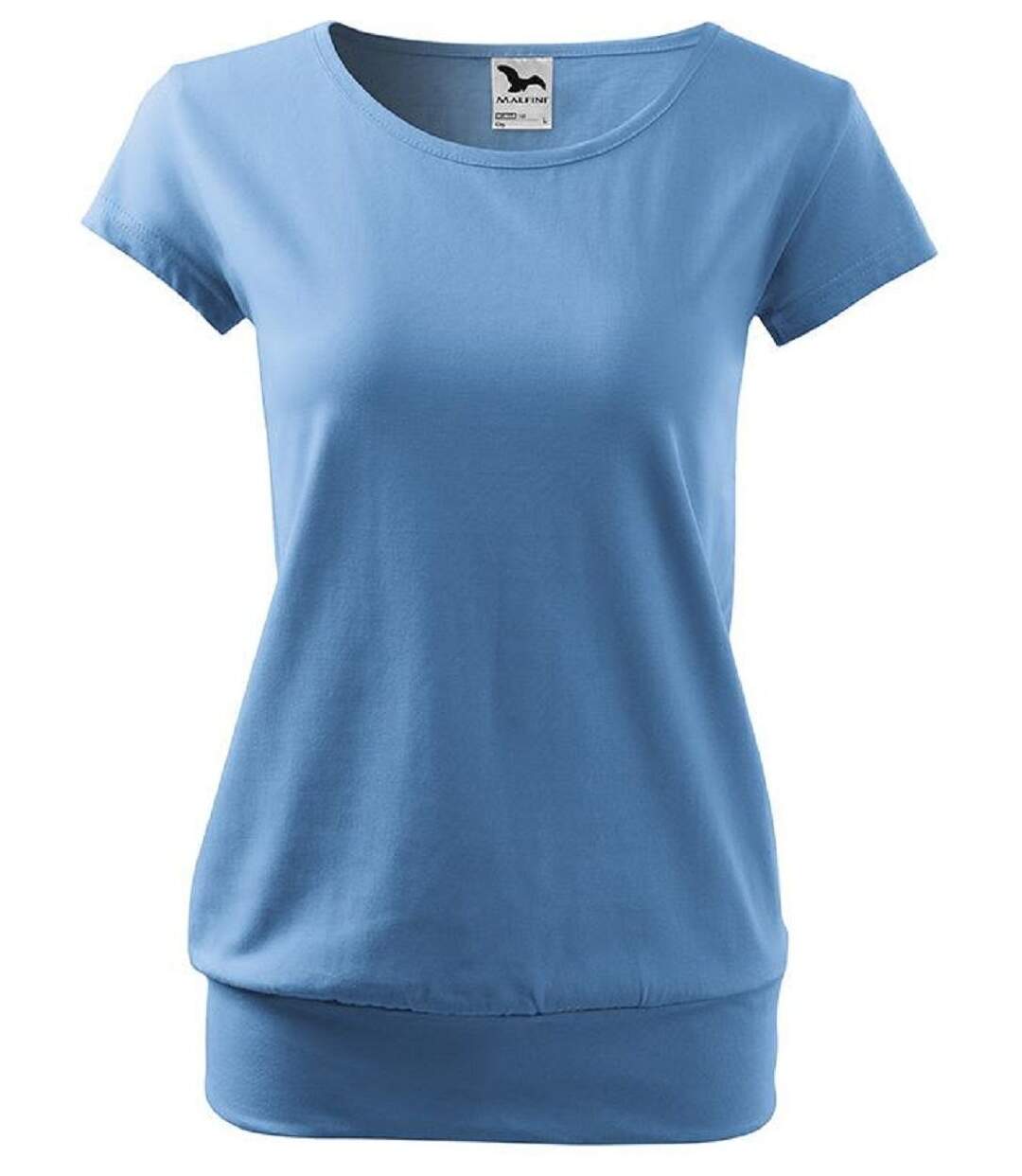 T-shirt style silhouette fluide - Femme - MF120 - bleu ciel-1