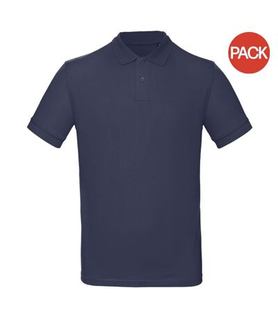 Pack of 2  Mens inspire polo  night navy B&C