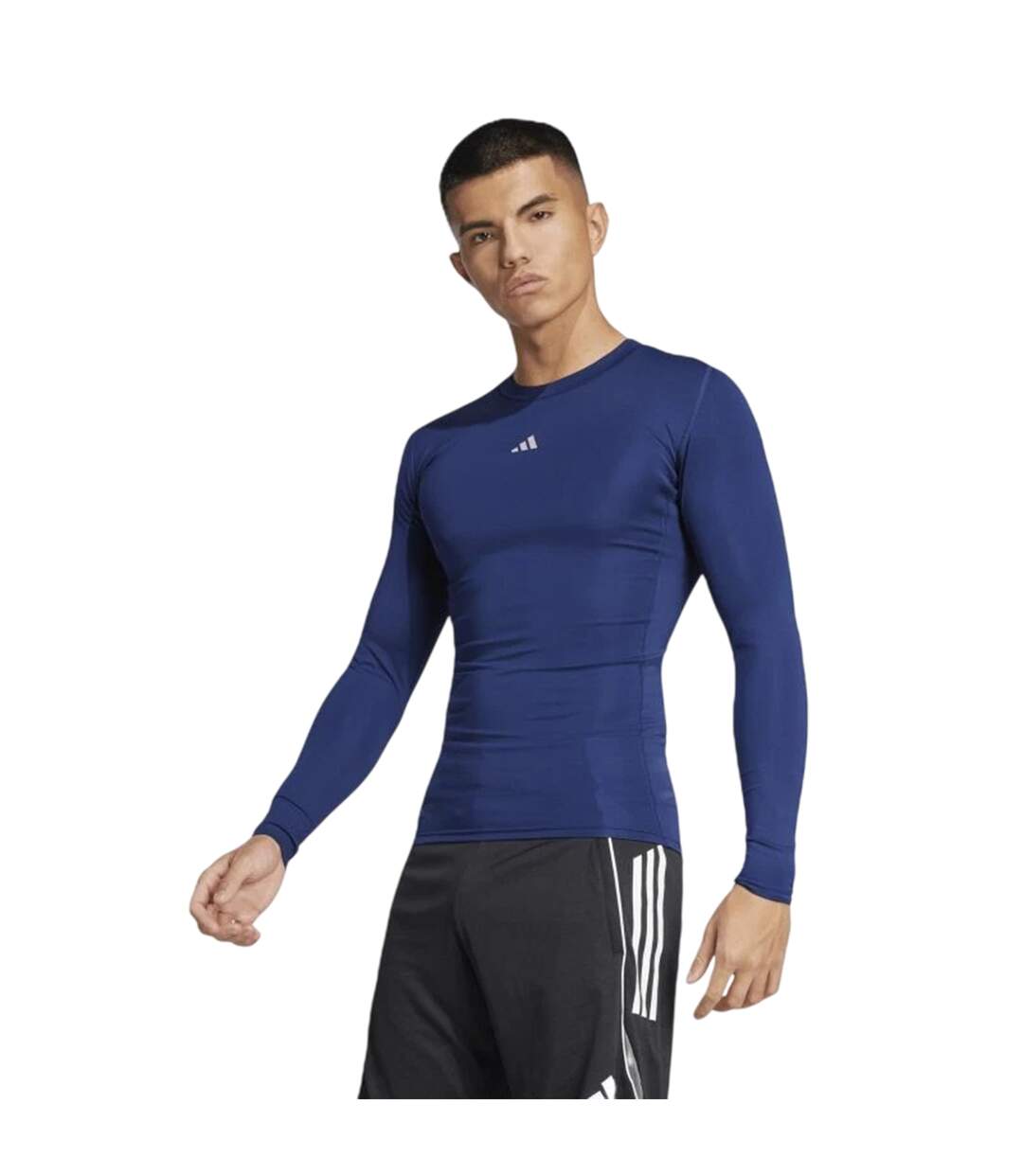 T-shirt Manches Longues Techfit Homme Bleu Marine Adidas-1