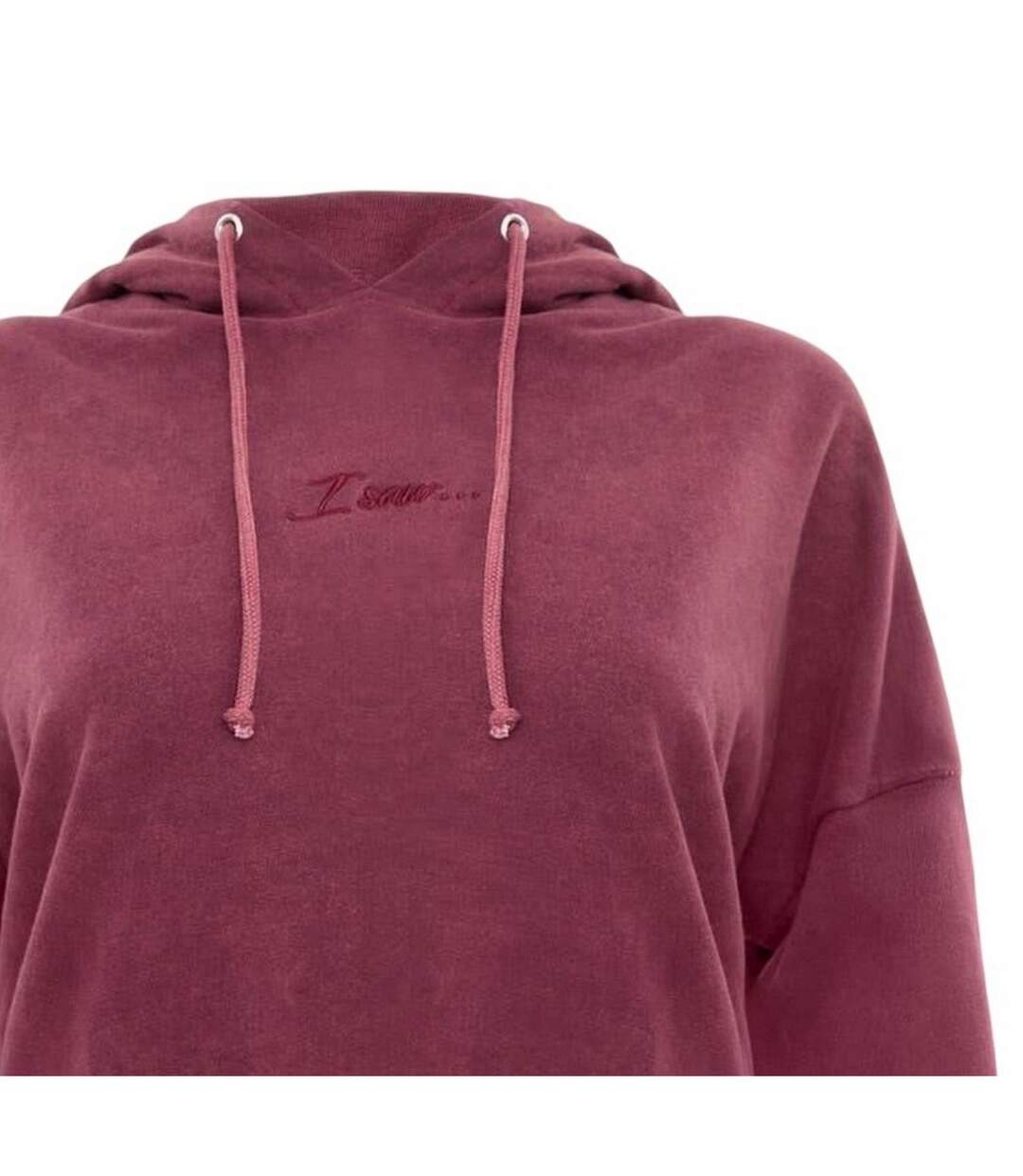 Sweat À Capuche Motif/style Logo Brodé Femme Bordeaux I Saw It First-4