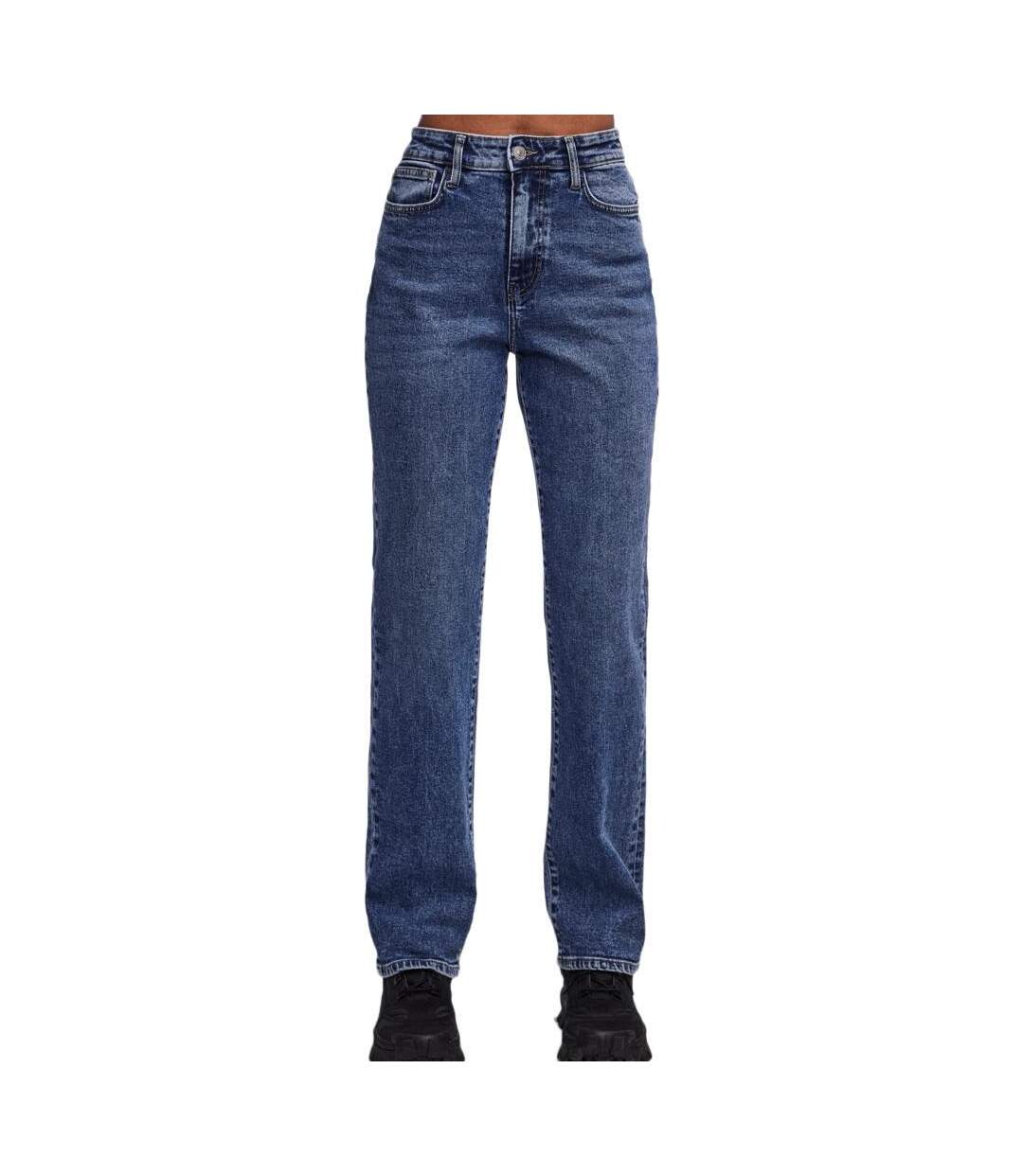 Jean droit bleu femme pieces kelly 17147293-1