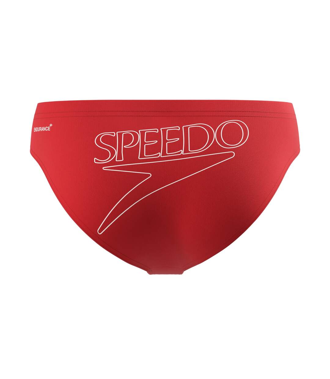 Mens Big Logo Endurance+ Swim Briefs Red Speedo-2