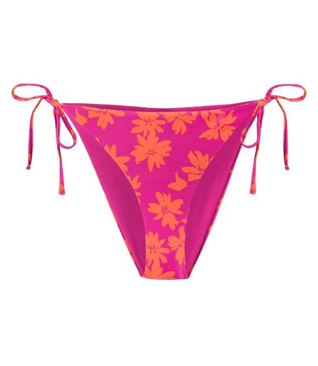 Bas De Maillot De Bain Style Fleurs Feni Femme Orange Rose Martes