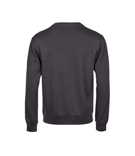 Tee Jays Mens Ribber Interlock Crew Neck Sweatshirt (Dark Grey)