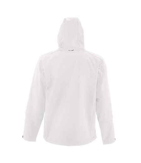 SOLS Mens Replay Hooded Soft Shell Jacket (Breathable, Windproof And Water Resistant) (White) - UTPC410