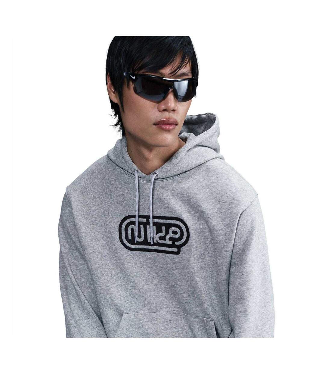Sweat À Capuche Club Homme Gris Foncé Chiné Nike-4