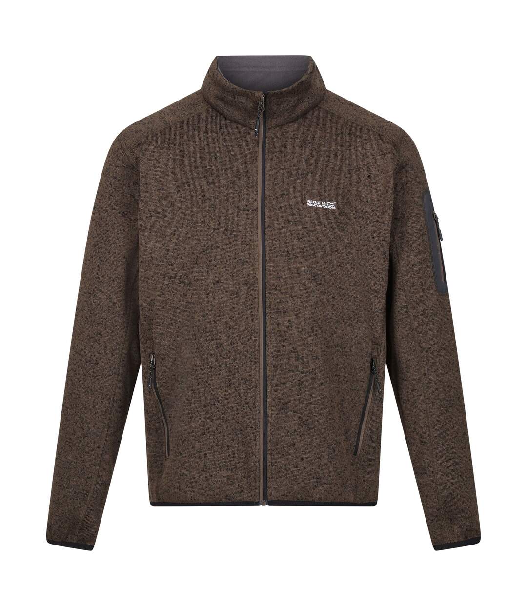 Mens Newhill Marl Full Zip Fleece Jacket Crocodile Regatta-2