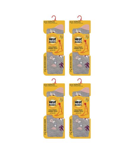 Heat Holders - 4 paires de chaussettes thermiques légères UltraLite pour femmes