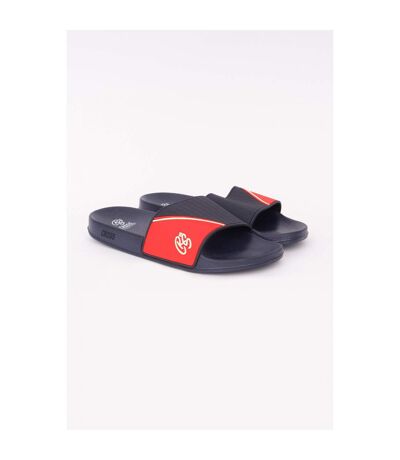Mens Ventamoore Sliders Navy Red Crosshatch