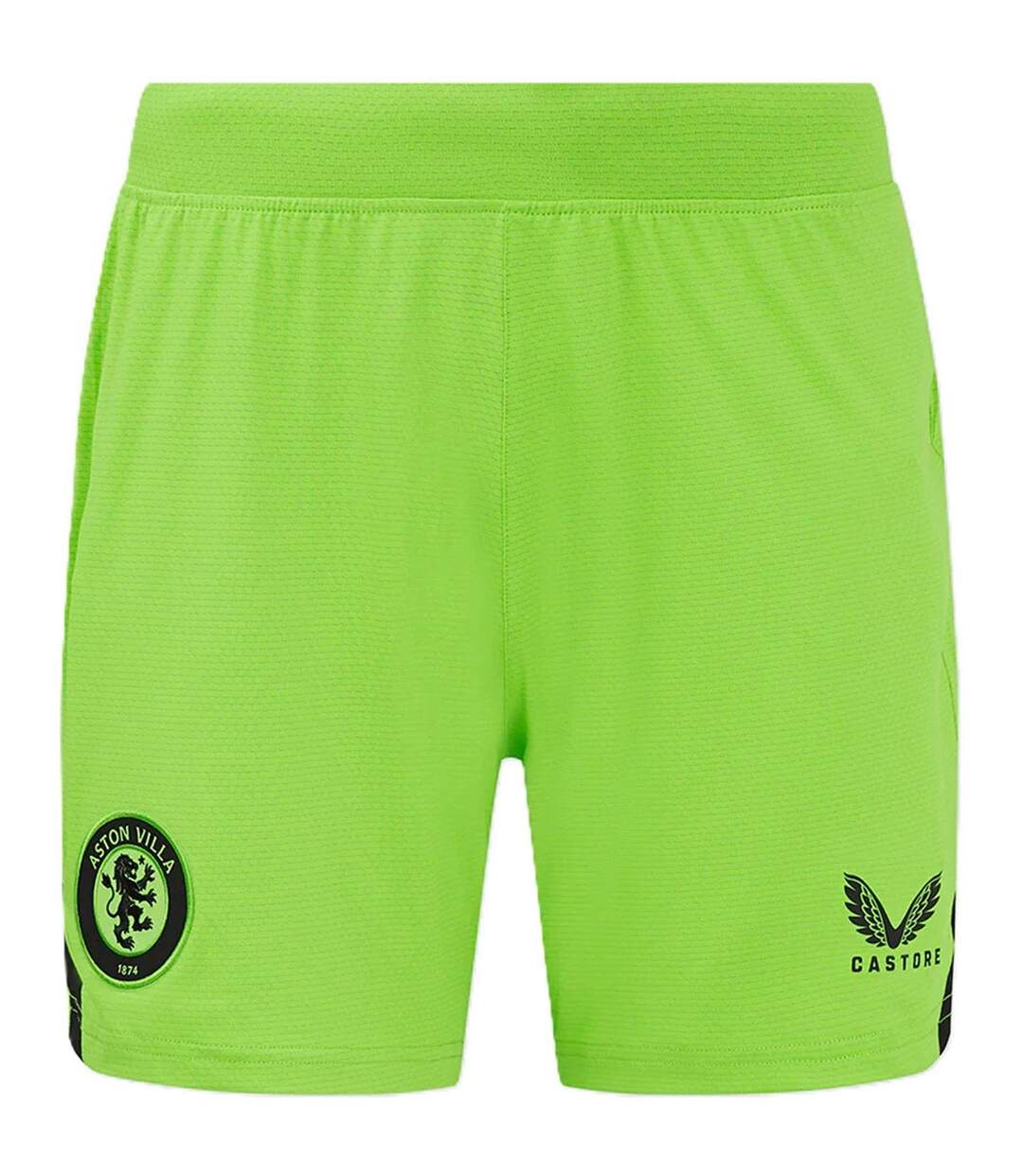 Womens/ladies Aston Villa Fc Goalkeeper Shorts Green Caviar Castore-1