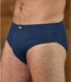Pack of 3 Men's Comfortable Briefs - Navy Blue-3